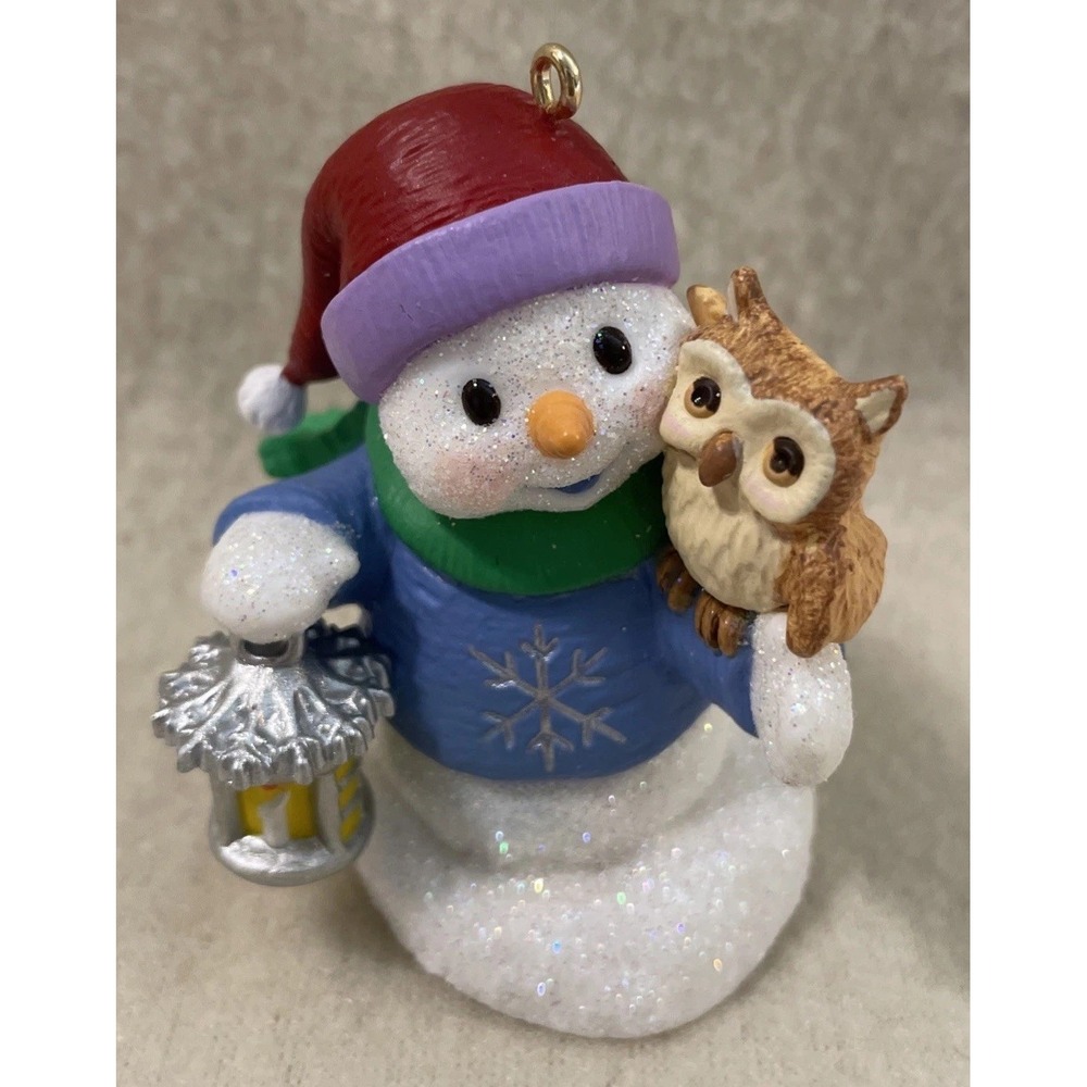 2005 Hallmark Snowman Owl Snow Buddies 8th Series Keepsake Christmas Ornament